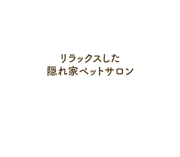 リラックスした隠れ家ペットサロン